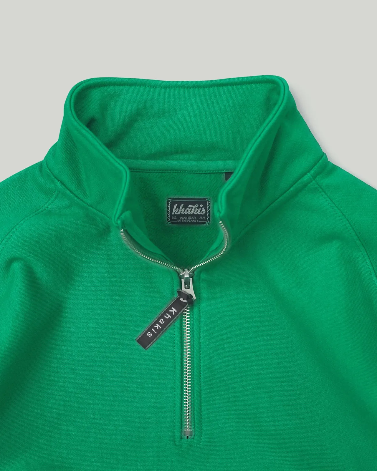 Raglan Half Zip Pullover Green