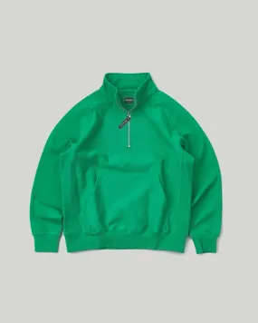 Raglan Half Zip Pullover Green