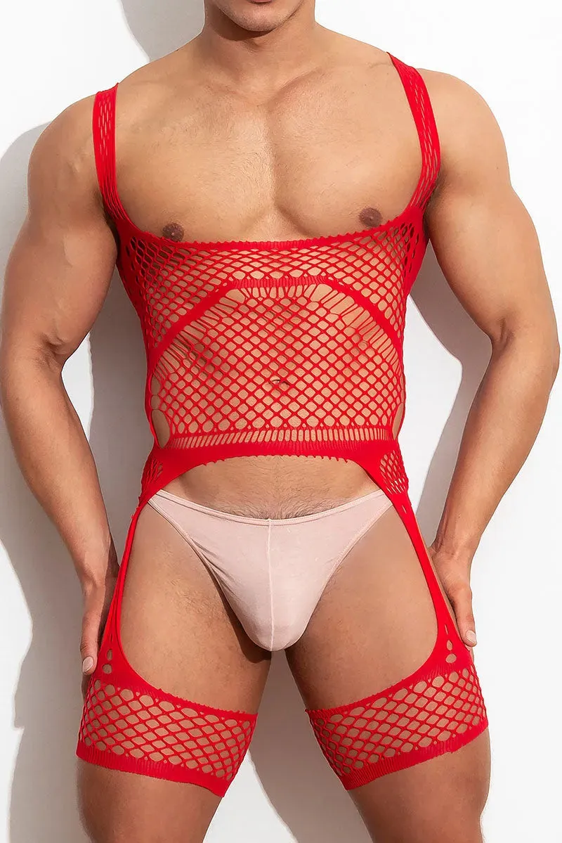 red_Crochet Bodice