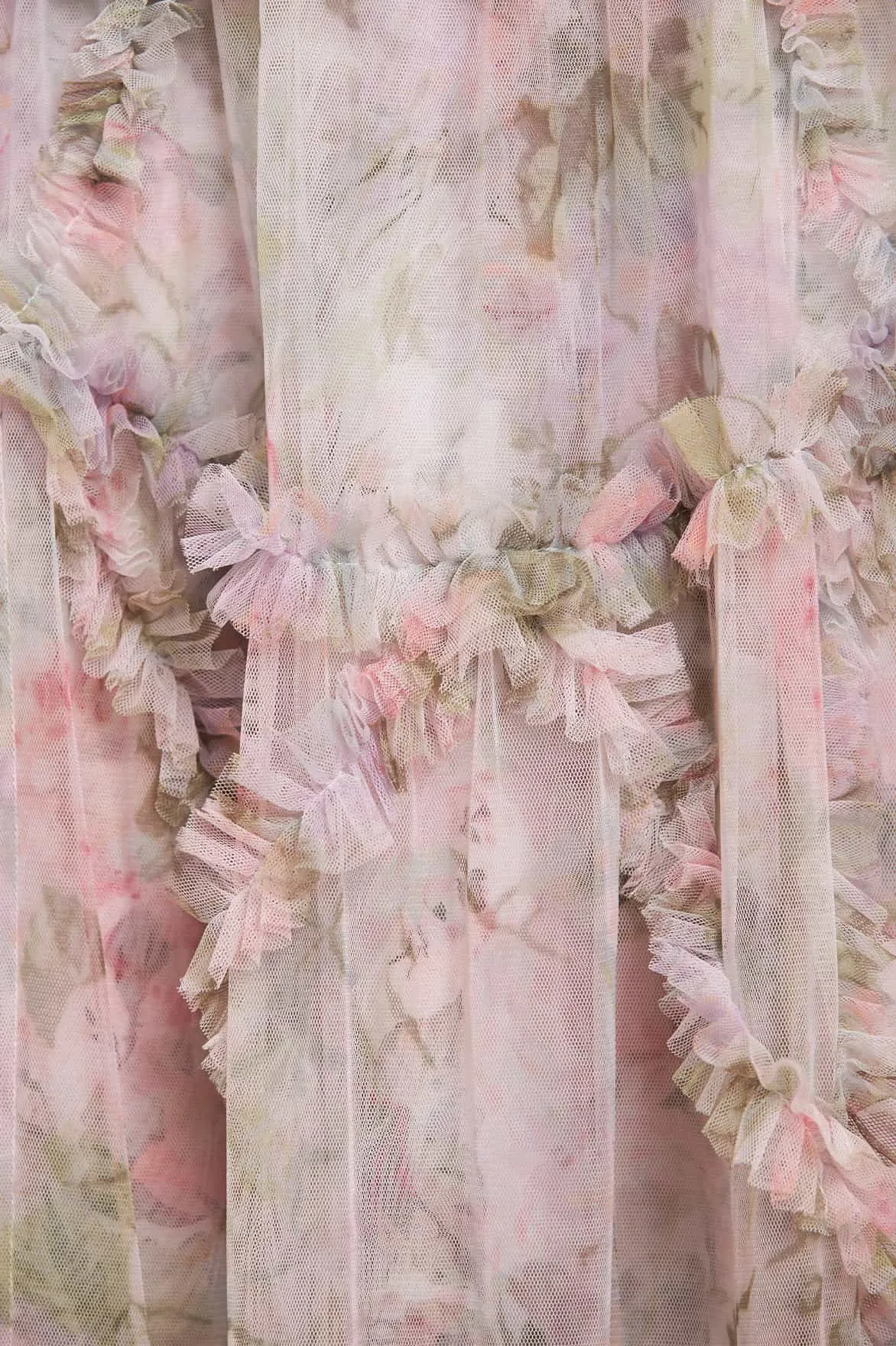 Rose Powder Ruffle Ballerina Dress