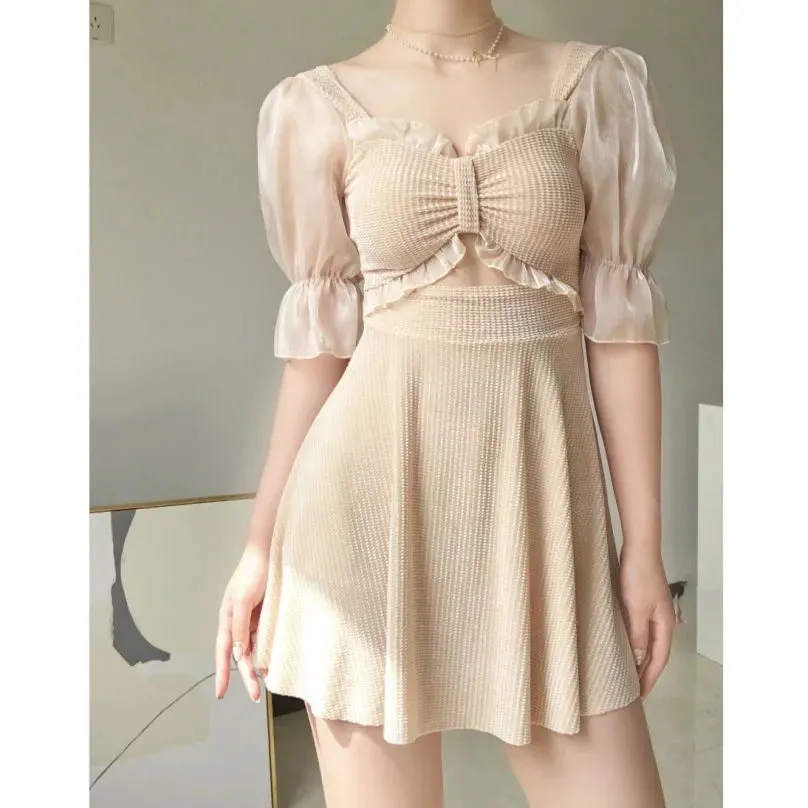 Siamese Conservative Skirt Swimsuit - Modest One-Piece for Women