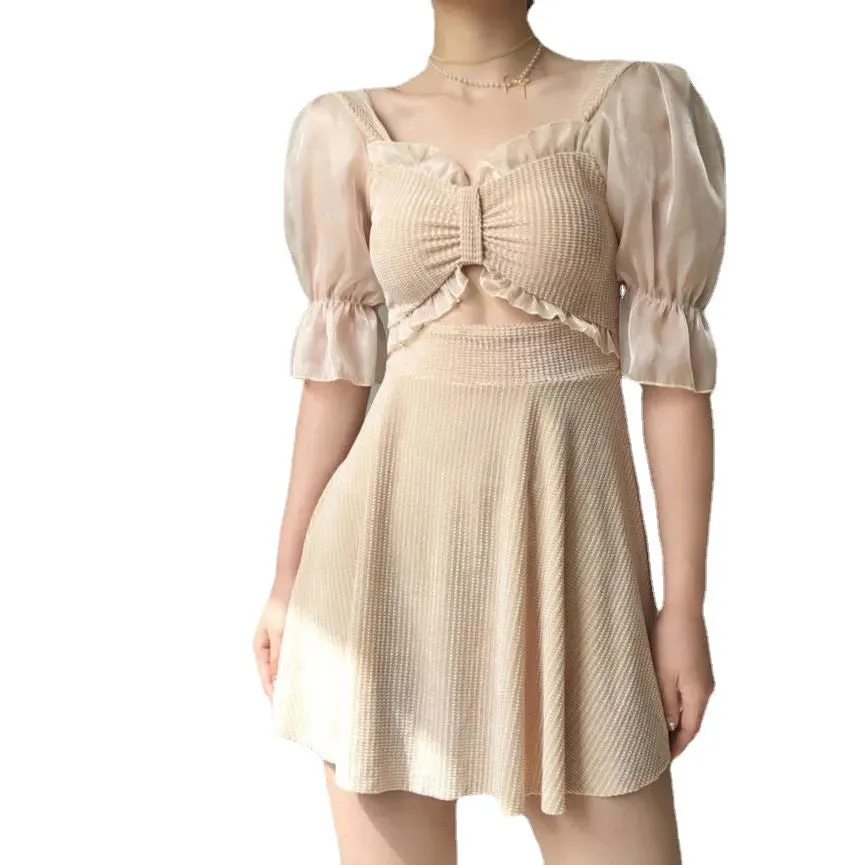 Siamese Conservative Skirt Swimsuit - Modest One-Piece for Women