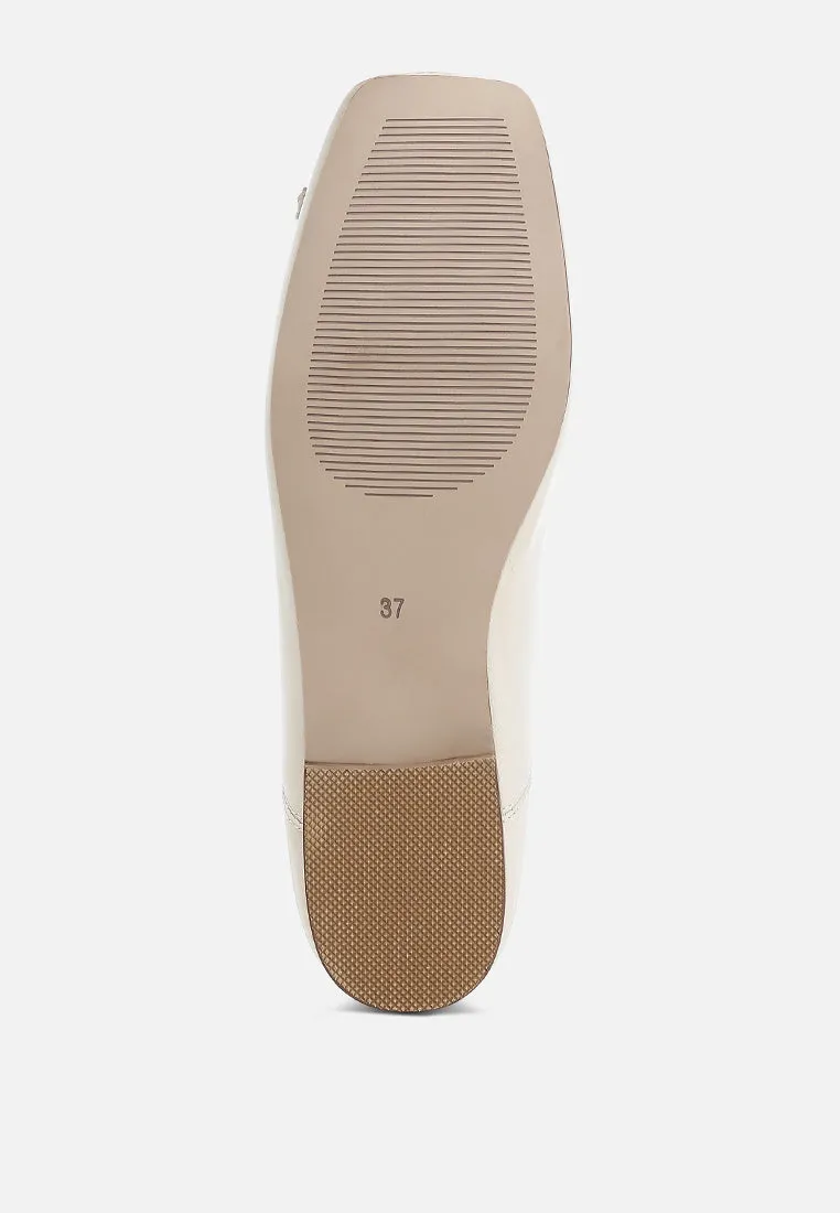 Square-Toe Bow Ballerinas By Ruw