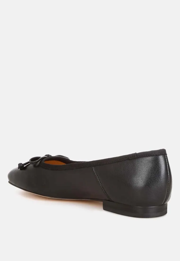 Square-Toe Bow Ballerinas By Ruw