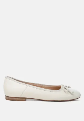 Square-Toe Bow Ballerinas By Ruw