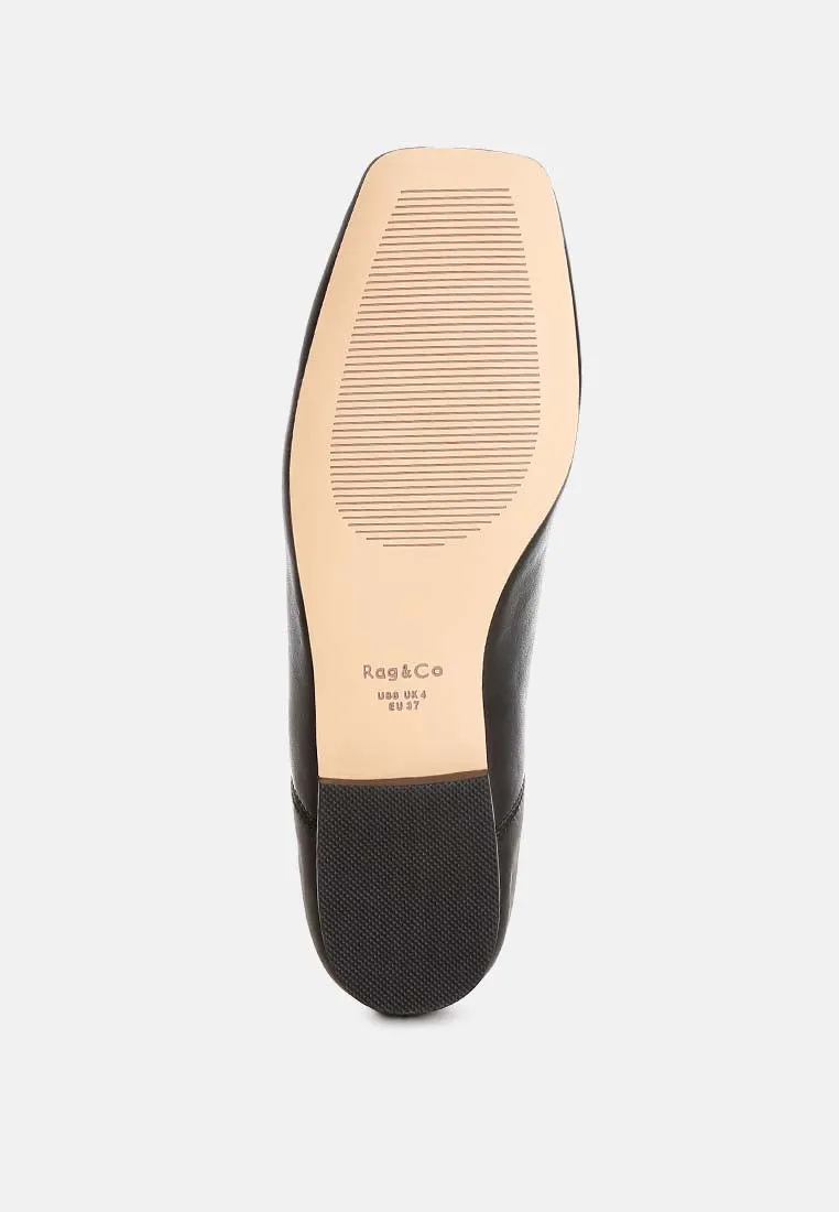 Square-Toe Bow Ballerinas By Ruw
