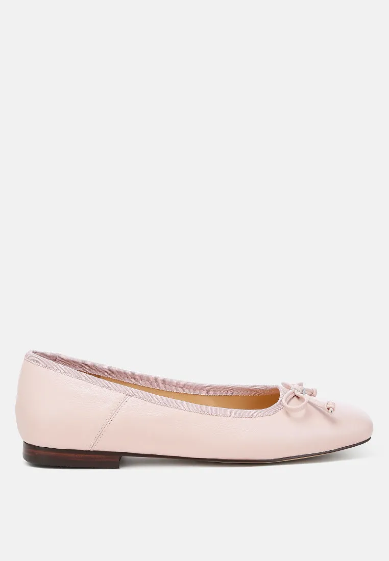 Square-Toe Bow Ballerinas By Ruw