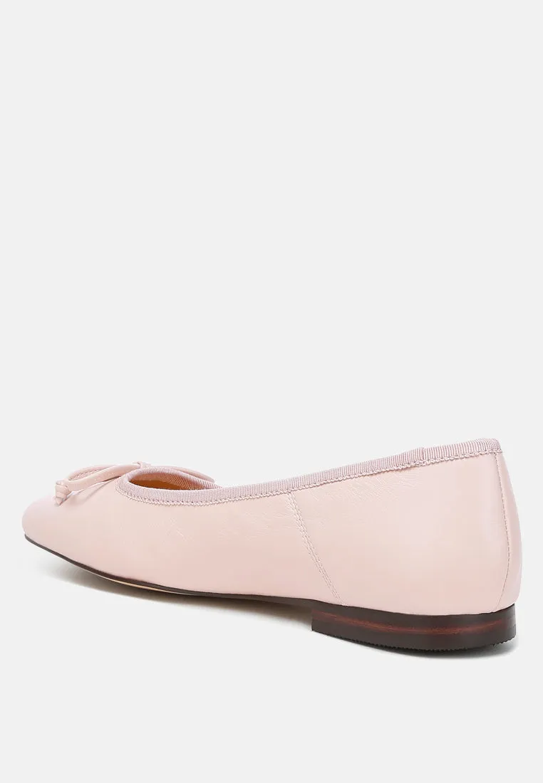 Square-Toe Bow Ballerinas By Ruw