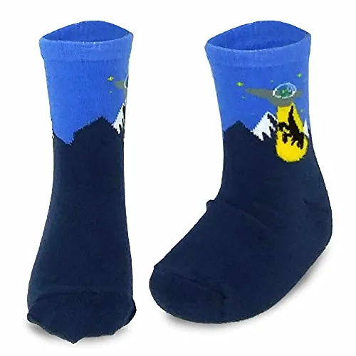 TeeHee Little Boys and Toddler Cotton Crew Socks 12 Pair Pack Gift Box (K203639C)