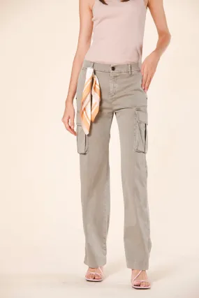 Victoria women's cargo pants in gabardine straight