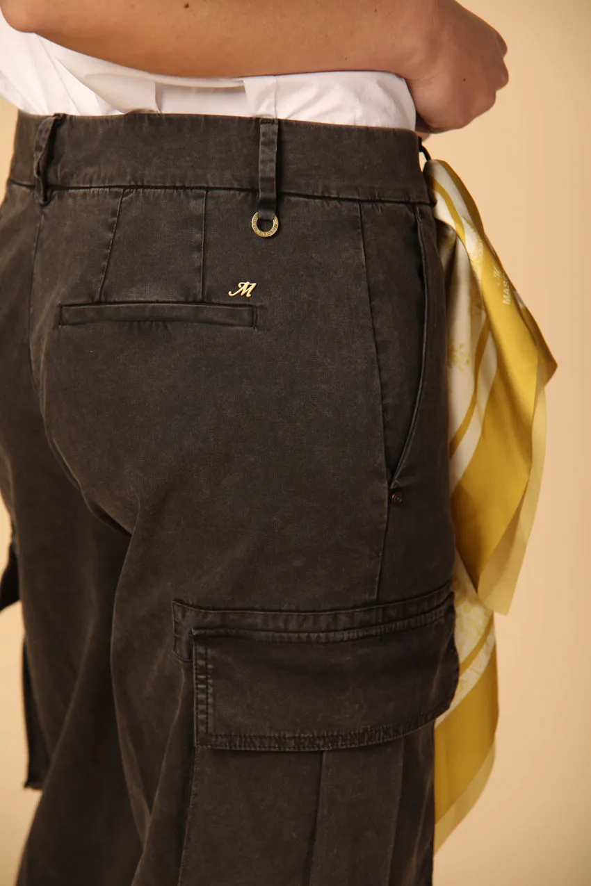 Victoria women's cargo pants in gabardine straight 