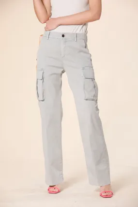 Victoria women's cargo pants in gabardine straight