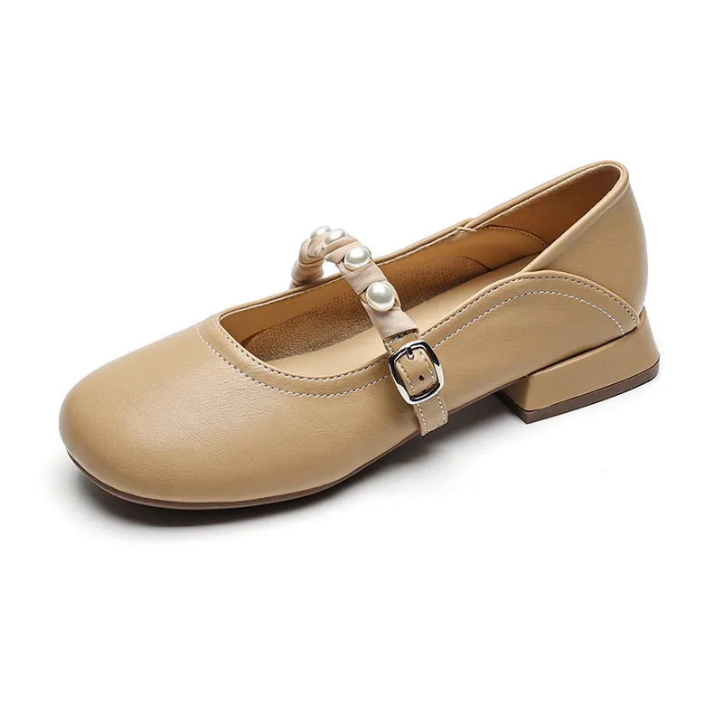 Women Fashion Soft Low Chunky Heel Pumps