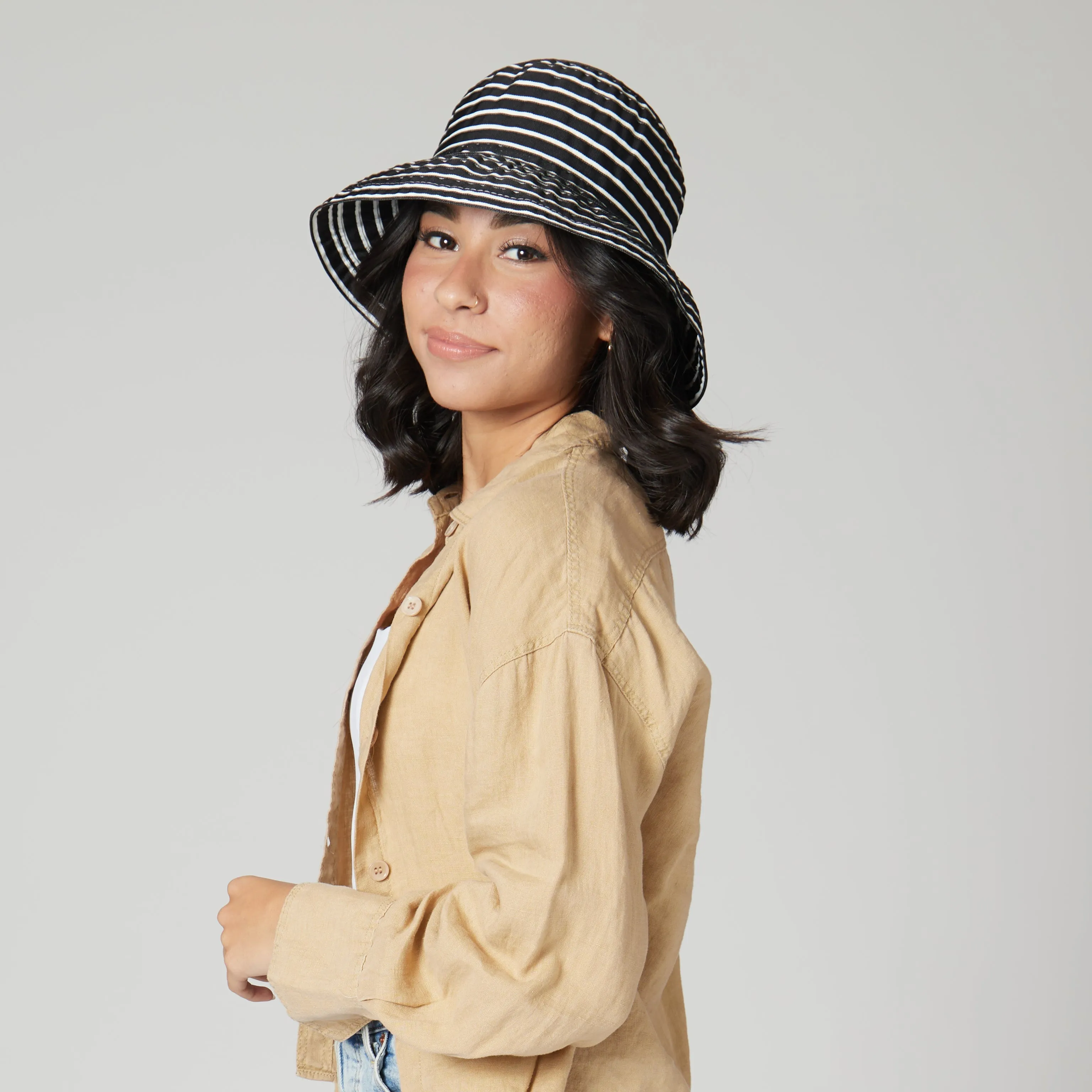Women's Small Brim Ribbon Floppy