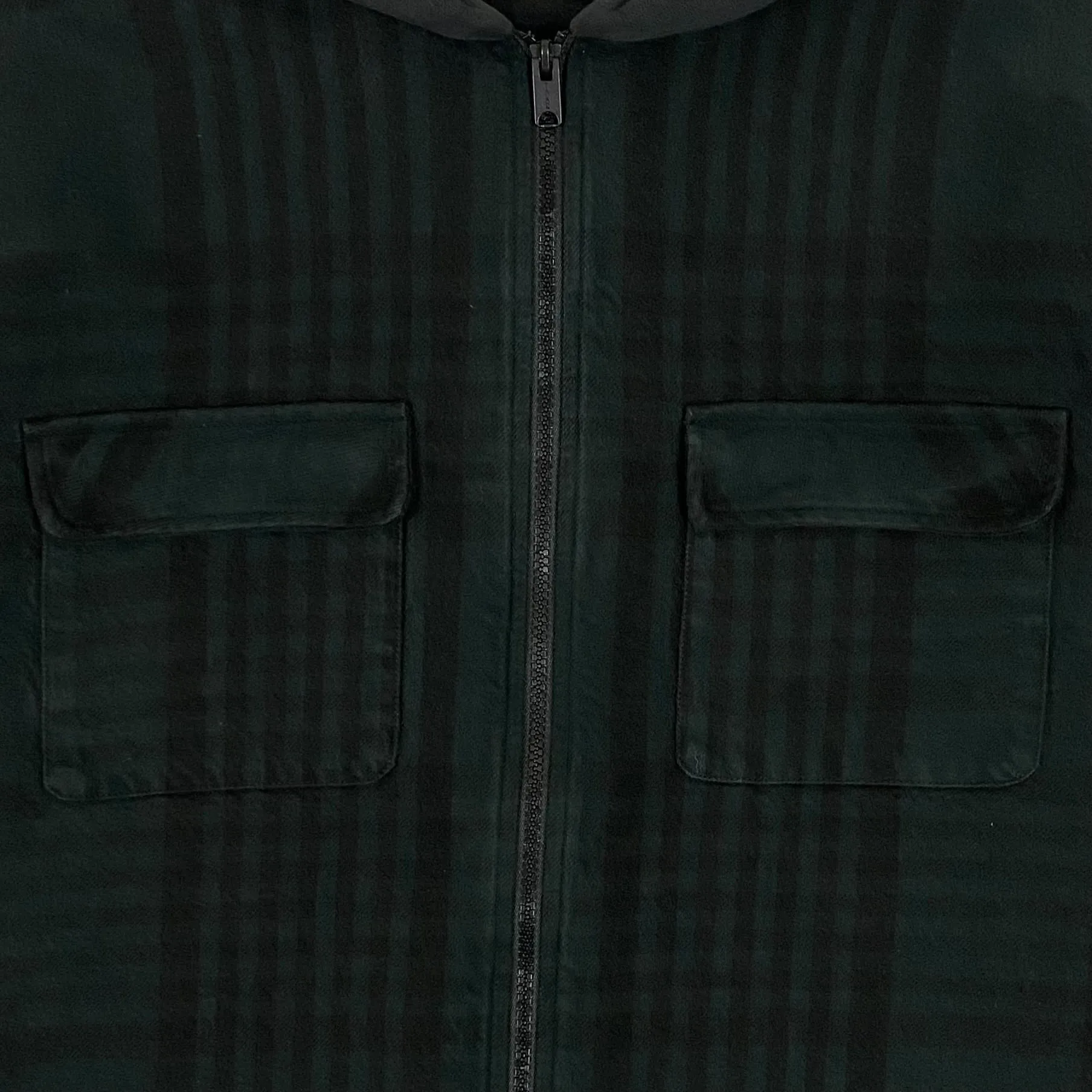 YZY 2017 Oversized Hooded Zip Up Flannel