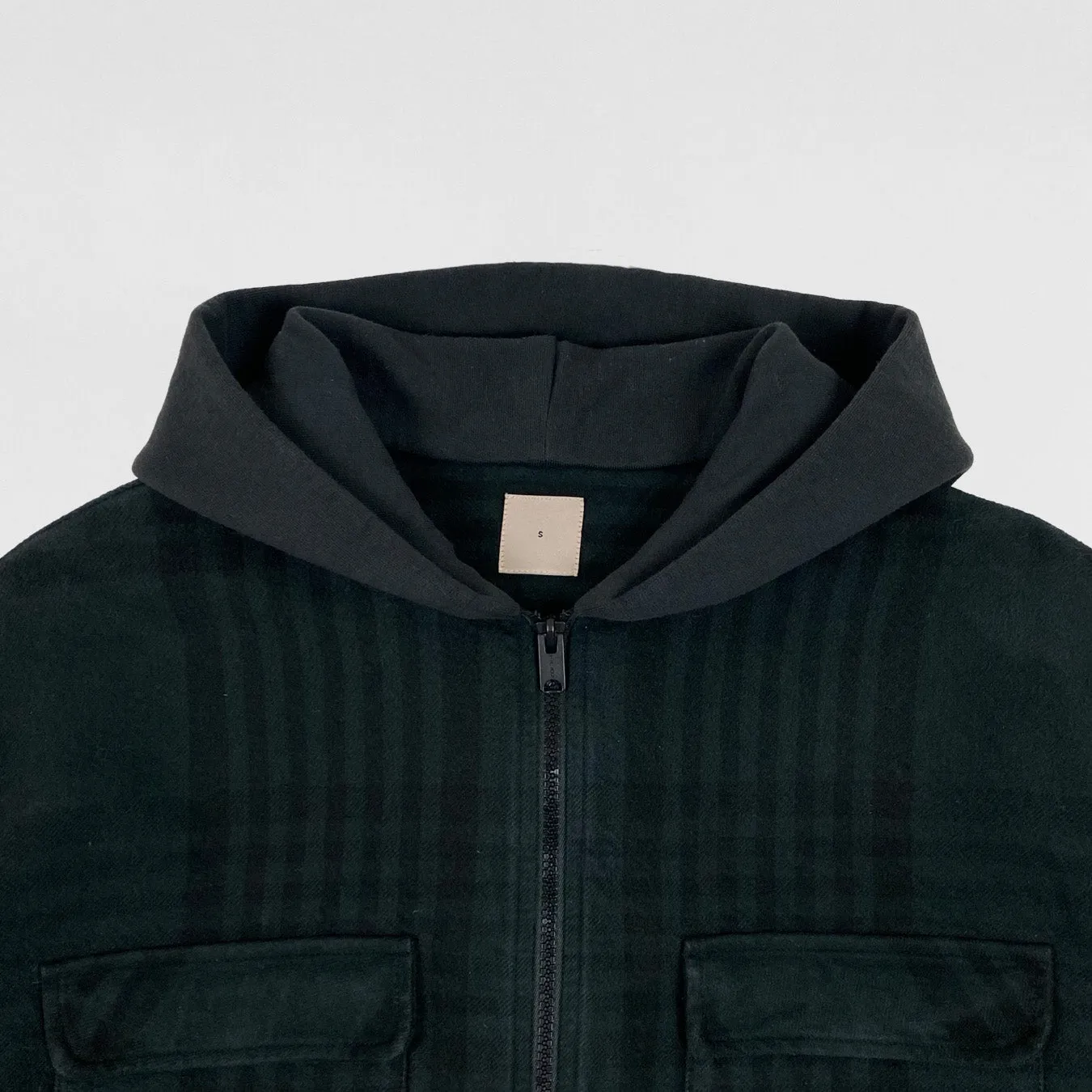 YZY 2017 Oversized Hooded Zip Up Flannel